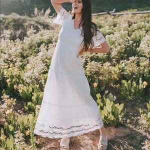 White Lace Maxi Dress